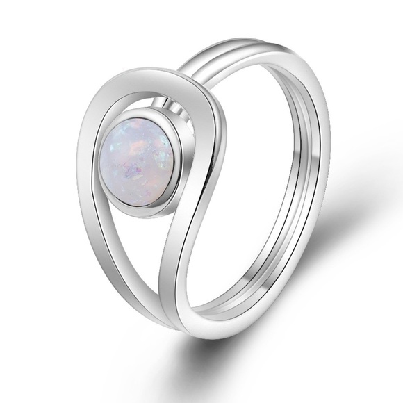 Looped Fire Opal Ring - Picture 3 of 3